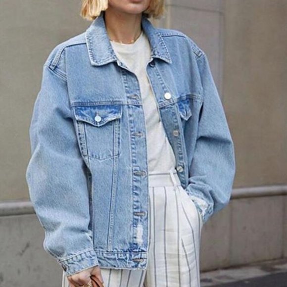 NWT Anine Bing RORY JACKET IN VINTAGE BLUE - Picture 3 of 14